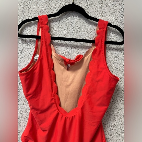 J.Crew Scalloped one-piece swimsuit with bow NWT | size Large - Picture 6 of 9
